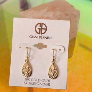 Giani Bernini Filigree Teardrop Earrings 18k Gold over Sterling Silver